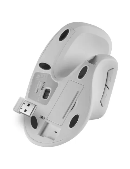 Mars Gaming MMW-ERGOPROW Ratón Inalámbrico Vertical 3200 DPI Receptor Inalámbrico 2.4GHz Blanco