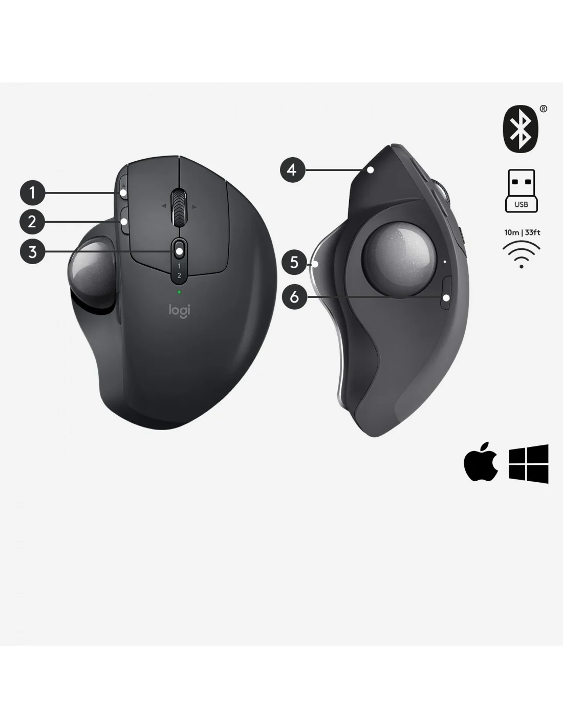 Logitech MX Ergo TrackBall Inalámbrico