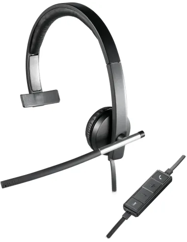 Logitech H650e Auricular Alámbrico Negro/Plata