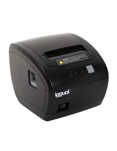Iggual TP EASY 80 Impresora Térmica USB/RJ11 Negra + 5 rollos