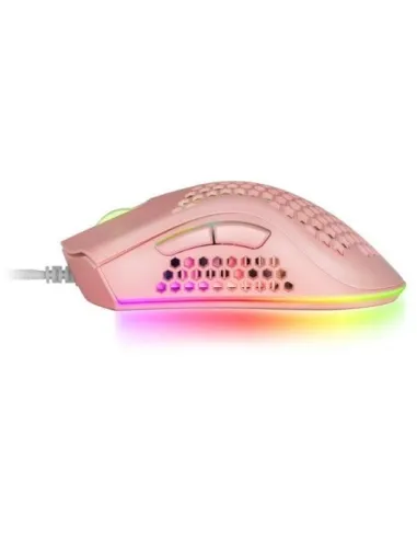 Mars Gaming MMEX Ratón Gaming RGB 32000DPI Rosa + Mars Gaming MSCUBEP Altavoces Gaming RGB DSP 8W Rosas