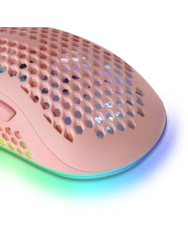 Mars Gaming MMEX Ratón Gaming RGB 32000DPI Rosa + Mars Gaming MSCUBEP Altavoces Gaming RGB DSP 8W Rosas