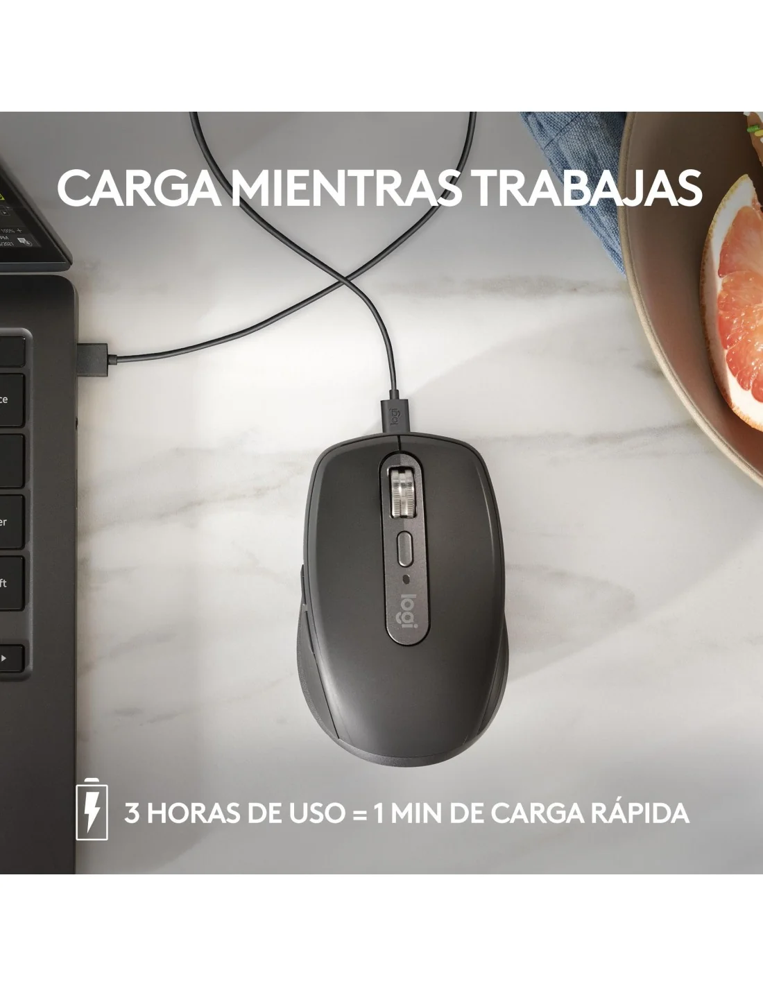 Logitech MX Anywhere 3S Ratón Inalámbrico Bluetooth 8000 DPI Gris