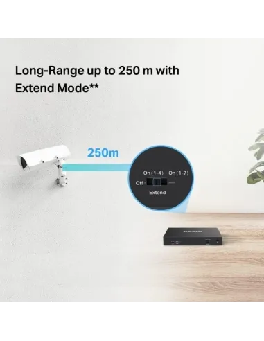 Mercusys MS108GP Switch Gestionado Gigabit Ethernet 8 Puertos PoE