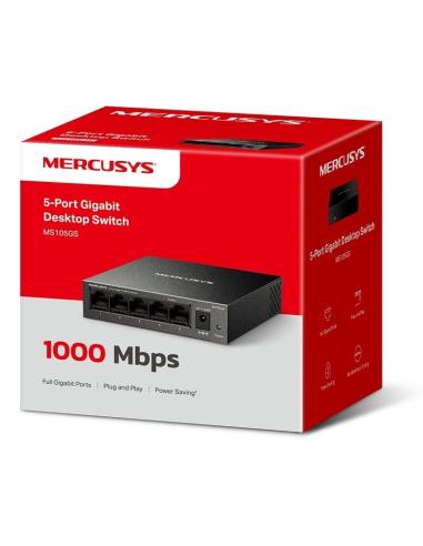 Mercusys MS105GS Switch Gigabit de Sobremesa 5 Puertos RJ-45