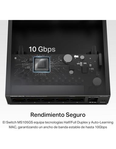 Mercusys MS105GS Switch Gigabit de Sobremesa 5 Puertos RJ-45