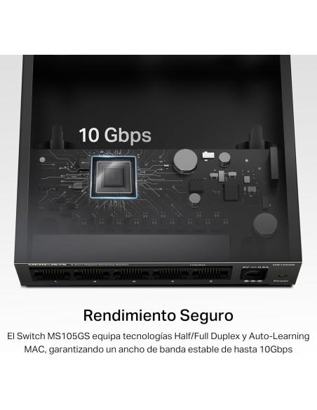 Mercusys MS105GS Switch Gigabit de Sobremesa 5 Puertos RJ-45