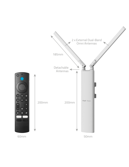 ReyeeRG-RAP52-OD Punto de Acceso WiFi 5 Dual Band Exterior