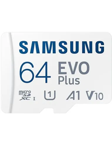 Samsung EVO Plus MicroSDXC 64GB UHS-I U3 V30 Clase 10 con Adaptador