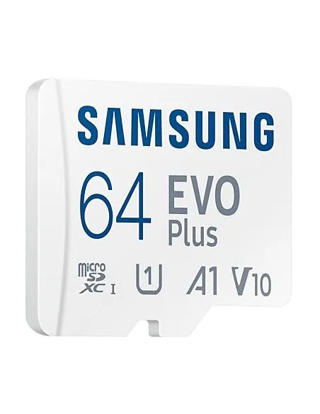 Samsung EVO Plus MicroSDXC 64GB UHS-I U3 V30 Clase 10 con Adaptador