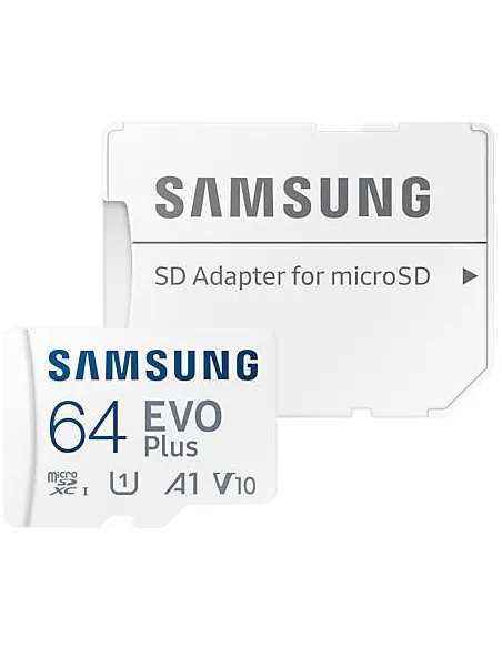 Samsung EVO Plus MicroSDXC 64GB UHS-I U3 V30 Clase 10 con Adaptador