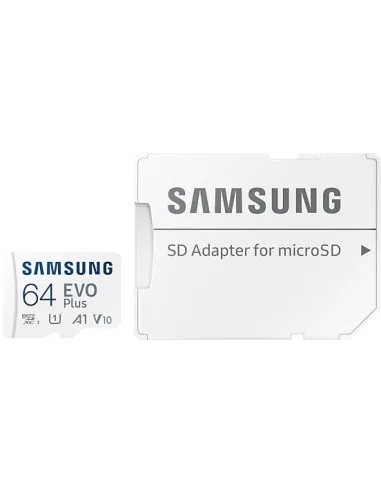 Samsung EVO Plus MicroSDXC 64GB UHS-I U3 V30 Clase 10 con Adaptador