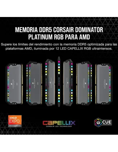 Corsair Dominator Platinum RGB DDR5 6000MHz 32GB 2x16GB CL36 Optimizado AMD