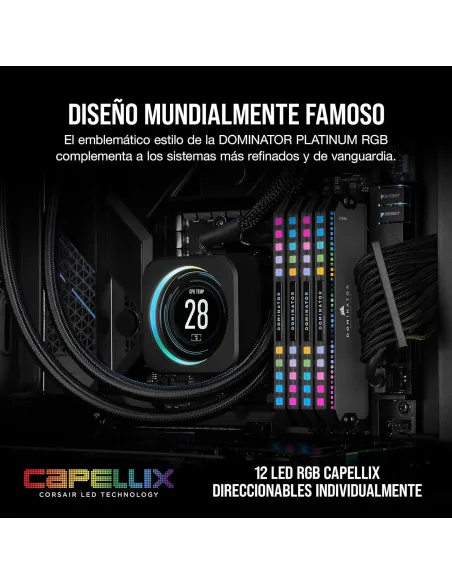 Corsair Dominator Platinum RGB DDR5 6000MHz 32GB 2x16GB CL36 Optimizado AMD