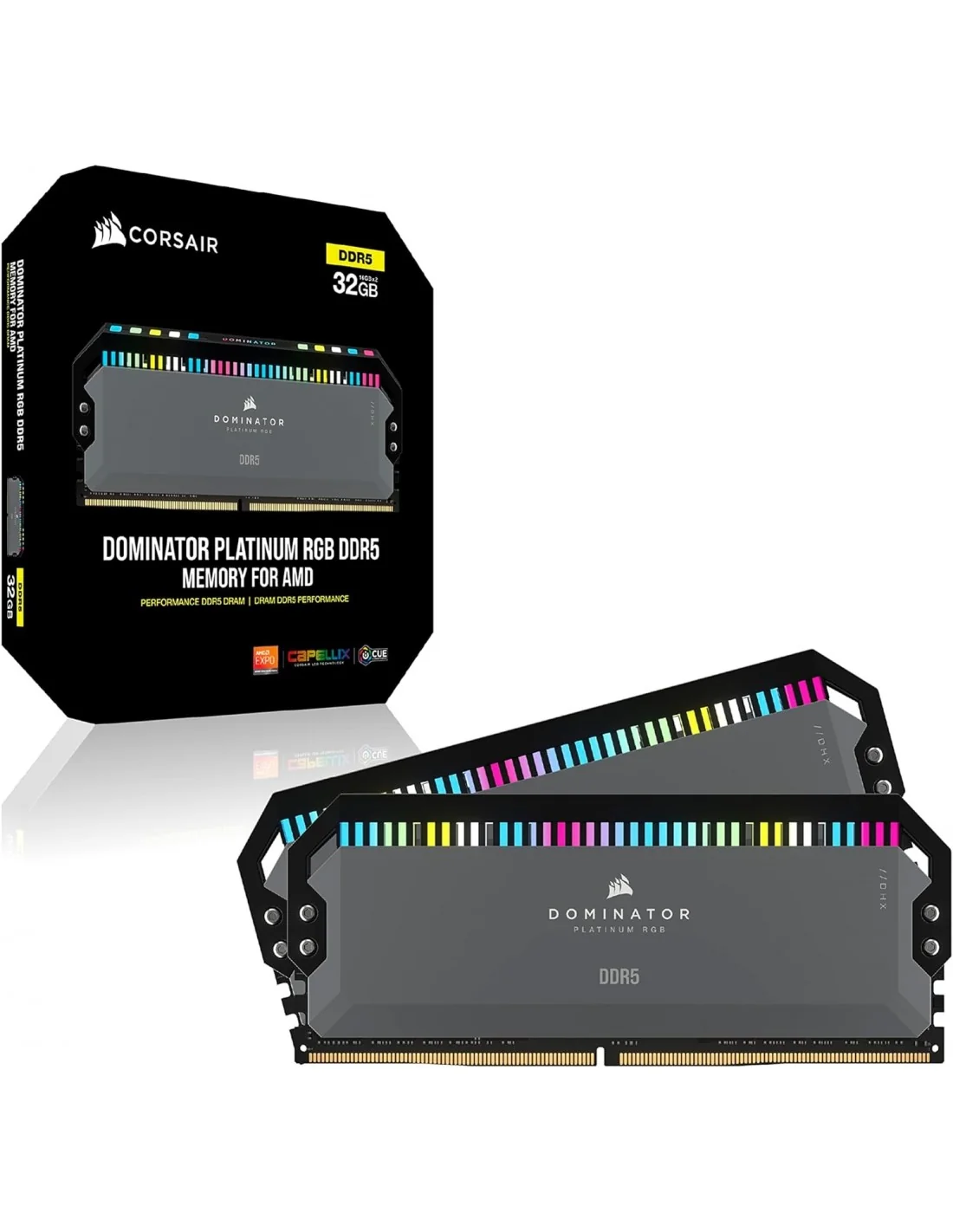 Corsair Dominator Platinum RGB DDR5 6000MHz 32GB 2x16GB CL36 Optimizado AMD