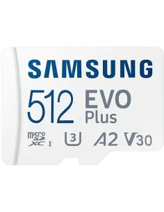 Samsung EVO Plus MicroSDXC 512GB UHS-I U3 V30 Clase 10 con Adaptador-MTMSDM0261
