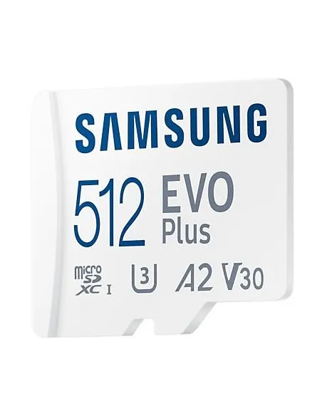 Samsung EVO Plus MicroSDXC 512GB UHS-I U3 V30 Clase 10 con Adaptador