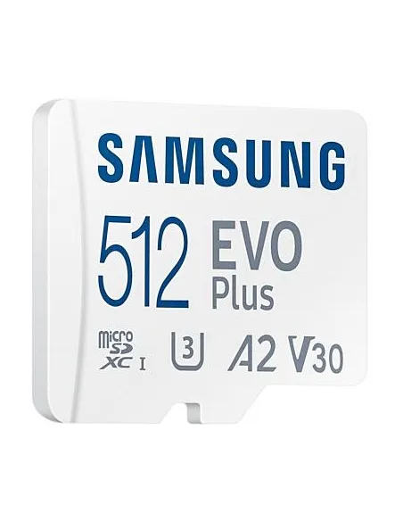Samsung EVO Plus MicroSDXC 512GB UHS-I U3 V30 Clase 10 con Adaptador