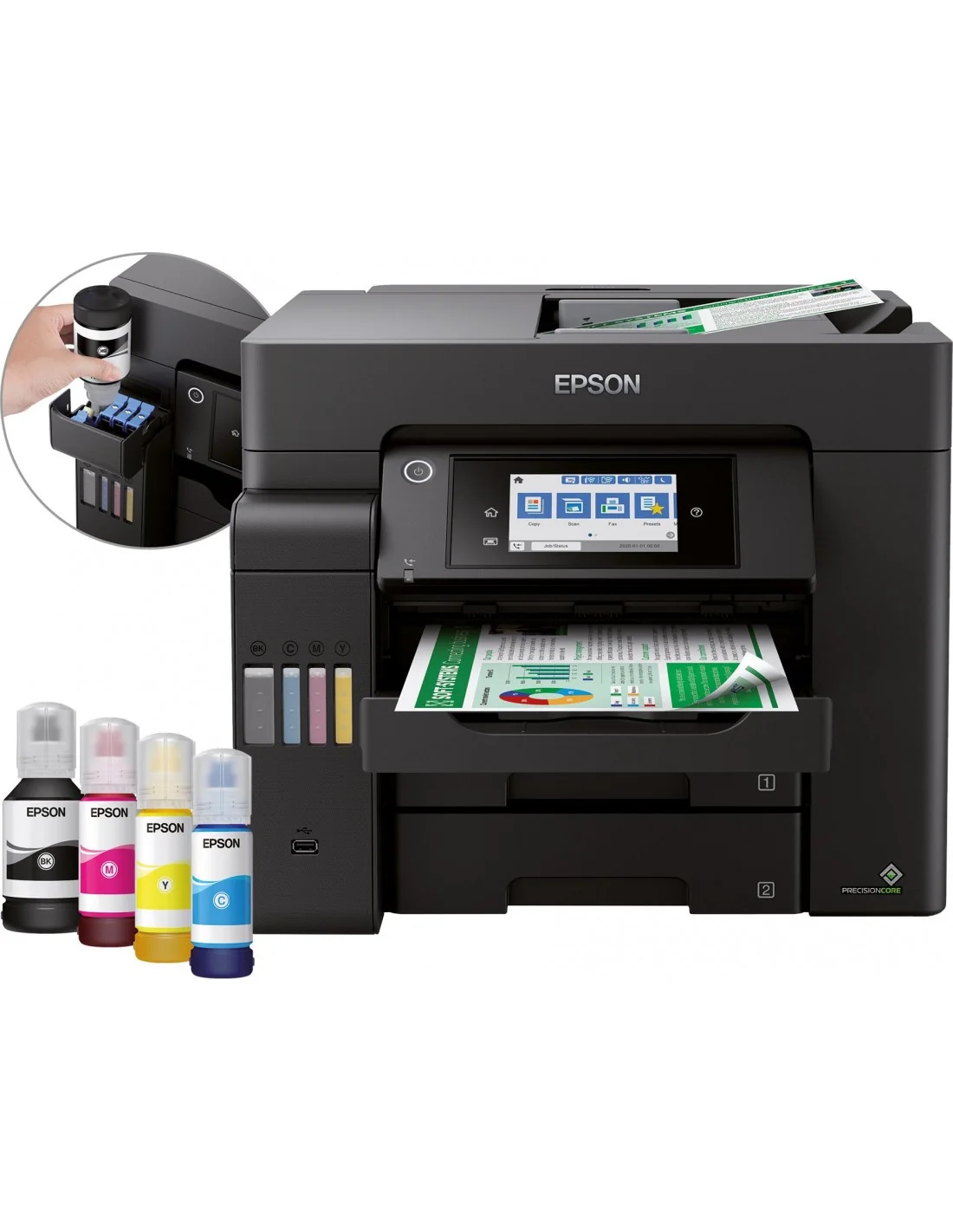 Epson EcoTank ET-5800 Impresora de Tinta Multifunción Color WiFi Negra