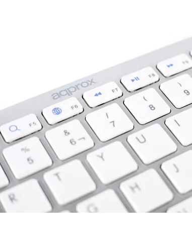 Approx APPKBBT02S Teclado Bluetooth 3.0 Blanco