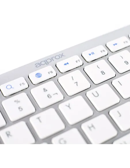 Approx APPKBBT02S Teclado Bluetooth 3.0 Blanco