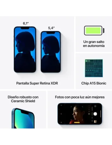 Apple iPhone 13 128GB Azul (Reacondicionado)