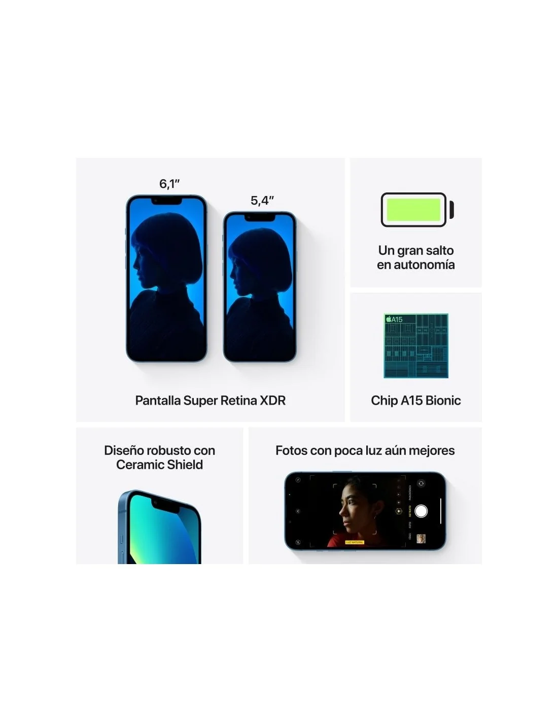 Apple iPhone 13 256GB Azul (Reacondicionado)