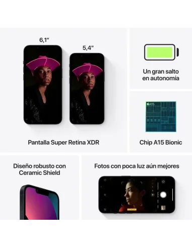 Apple iPhone 13 256GB Medianoche (Reacondicionado)