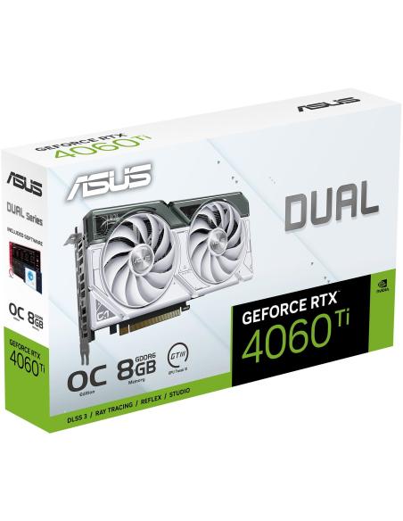 Asus GeForce RTX 4060TI Dual OC Edition 8GB GDDR6 Blanca