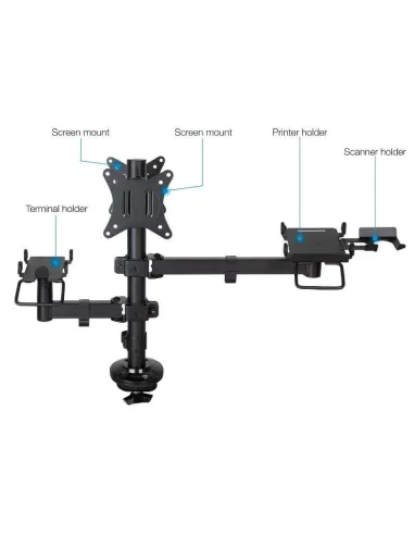 TooQ TQPM0002 Soporte de Mesa para TPV/Impresora/Pantallas/Terminal/Lector