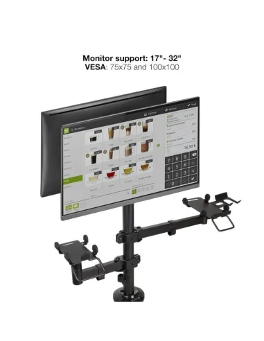 TooQ TQPM0002 Soporte de Mesa para TPV/Impresora/Pantallas/Terminal/Lector
