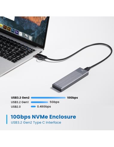 Ewent EW7022 Carcasa para M.2 NVMe PCIe USB 3.2 Gen2