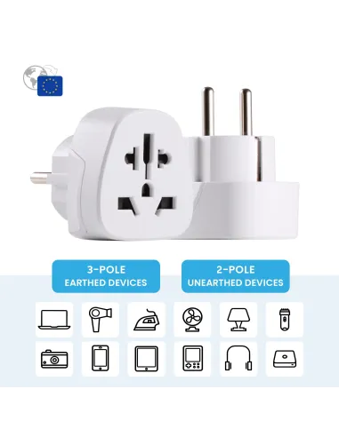 Ewent EW1480 Adaptador de Enchufe Universal