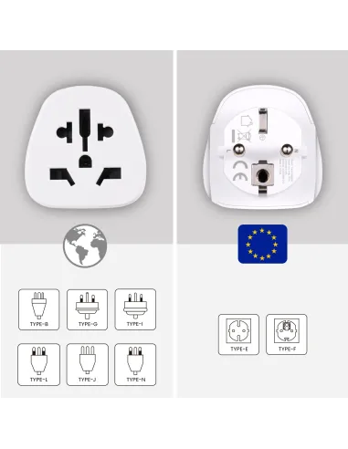Ewent EW1480 Adaptador de Enchufe Universal