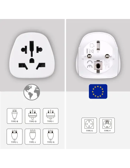 Ewent EW1480 Adaptador de Enchufe Universal