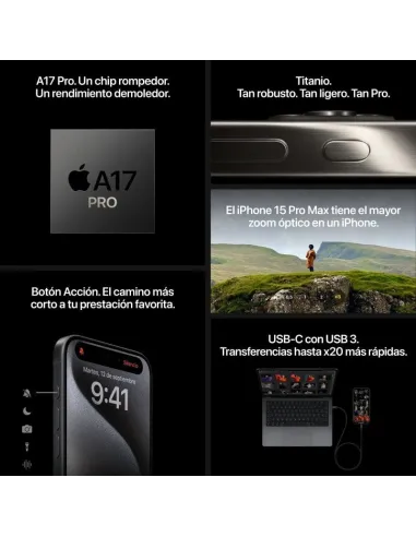 Apple iPhone 15 Pro 512GB Titanio Blanco