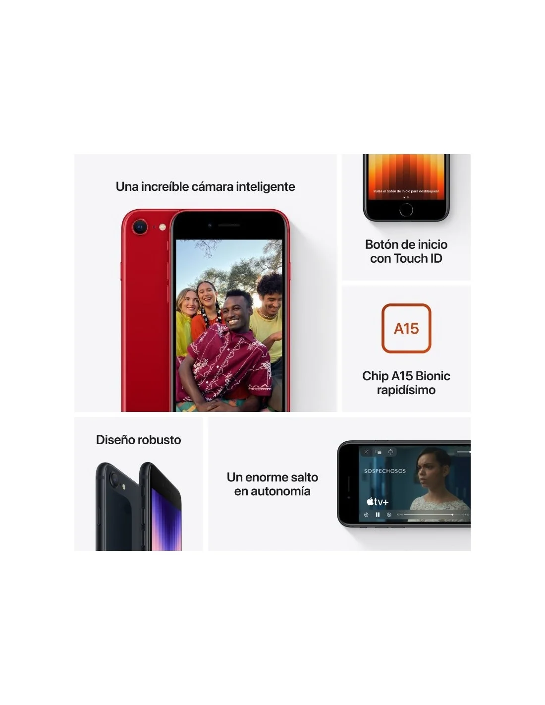 Apple iPhone SE 128GB Rojo (Reacondicionado)