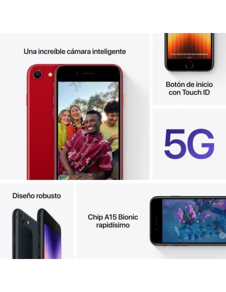 Apple iPhone SE 128GB Rojo (Reacondicionado)