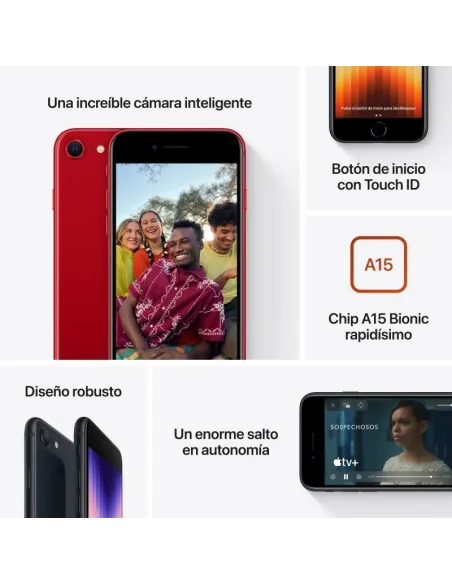 Apple iPhone SE 64GB Rojo (Reacondicionado)
