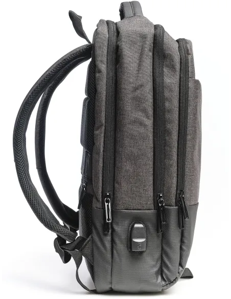 iggual Pack IGG317747 Mochila para Portátil 15.6" Marrón + IGG317624 COM-LED-1600DPI Ratón Óptico Negro