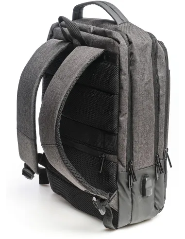 iggual Pack IGG317747 Mochila para Portátil 15.6" Marrón + IGG317624 COM-LED-1600DPI Ratón Óptico Negro