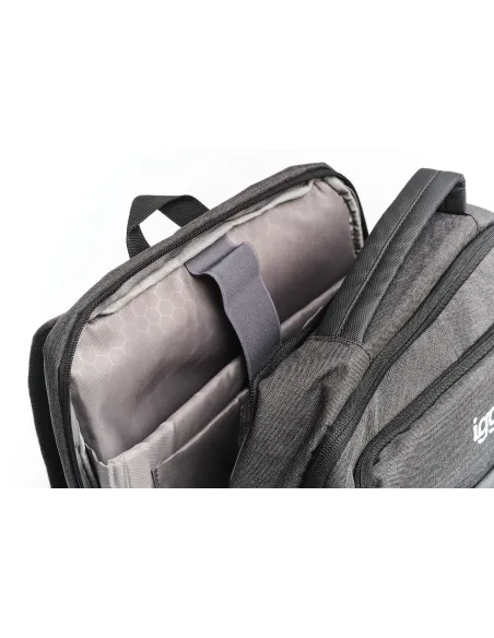 iggual Pack IGG317747 Mochila para Portátil 15.6" Marrón + IGG317624 COM-LED-1600DPI Ratón Óptico Negro