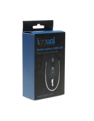 iggual Pack IGG317747 Mochila para Portátil 15.6" Marrón + IGG317624 COM-LED-1600DPI Ratón Óptico Negro