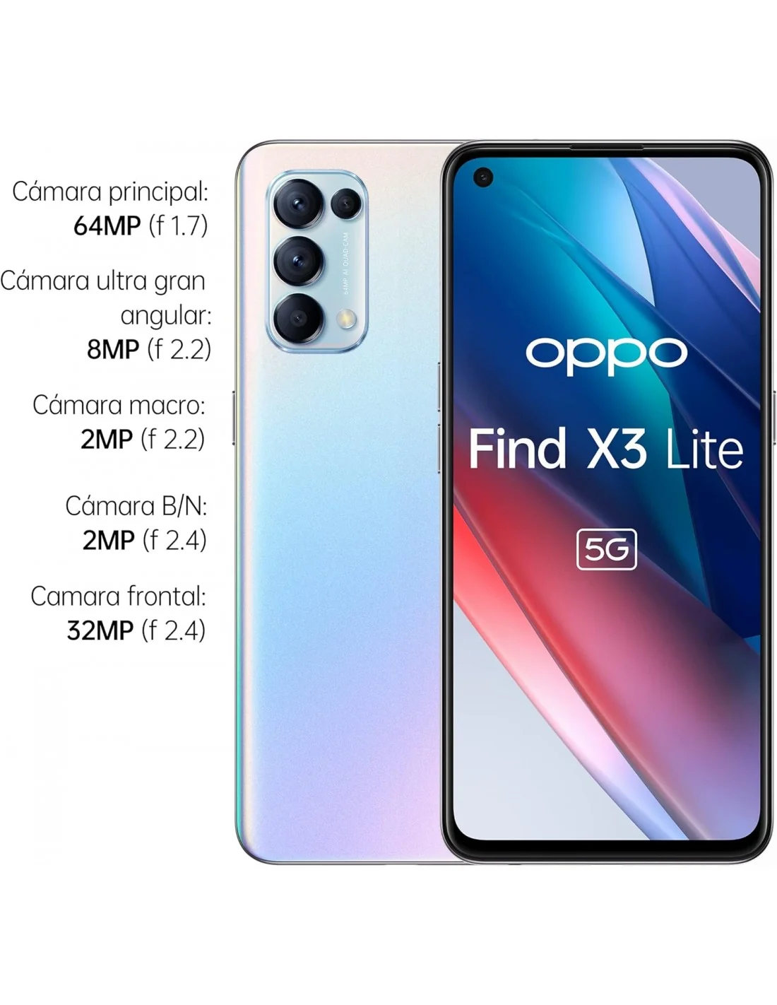 Oppo Find X3 Lite 8/128GB Plata