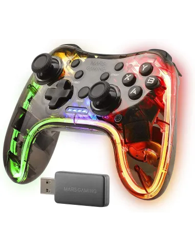 Mars Gaming MGP-24 Mando Inalámbrico 2.4GHz Neón RGB para PC/PS3/PS4/X360/Mac/Android