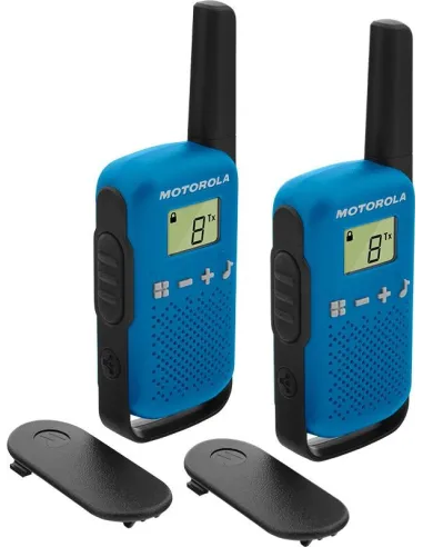 Motorola TLKR T42 Pack 2 Walkie Talkie Azules