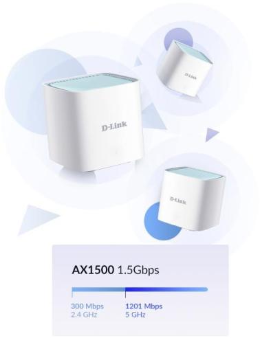 D-Link Eagle Pro AI Kit WiFi 6 Mesh AX1500 Pack 2 Unidades
