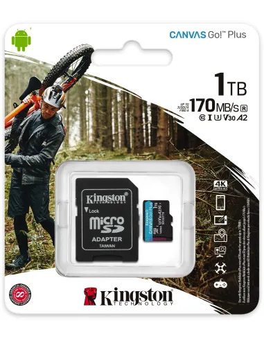 Kingston Canvas Go! Plus MicroSDXC 1TB UHS-I U3 V30 Clase 10 + Adaptador SD