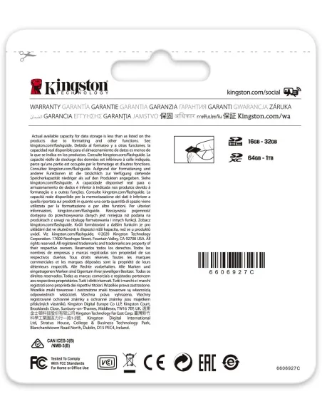 Kingston Canvas Go! Plus MicroSDXC 1TB UHS-I U3 V30 Clase 10 + Adaptador SD