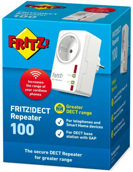 AVM Fritz!DECT 100 Repetidor DECT para Teléfonos Inalámbricos